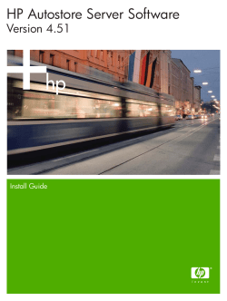 HP Autostore Server Software Version 4.51