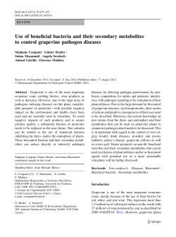 Use of beneficial bacteria and their secondary metabolites to control