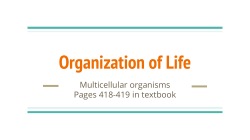 Organization of Life - School District of Clayton