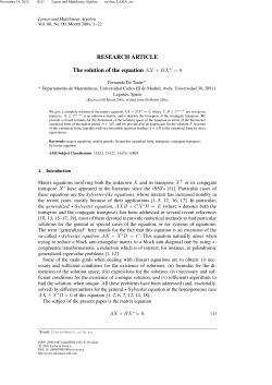 The solution of the equation AX+BX*=0