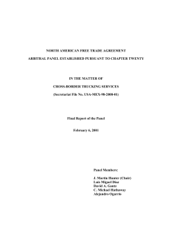 NAFTA Trucking Services (NAFTA 20)