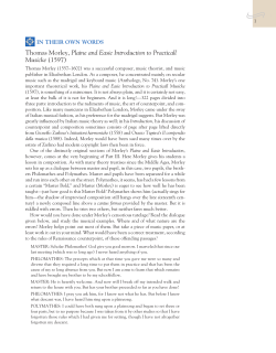 Thomas Morley, Plaine and Easie Introduction to