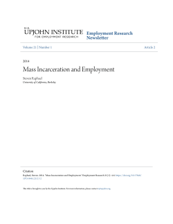 Mass Incarceration and Employment