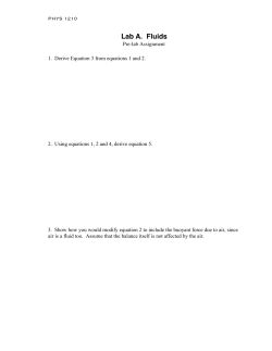 Lab A. Fluids
