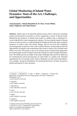 Global Monitoring of Inland Water Dynamics: State-of-the