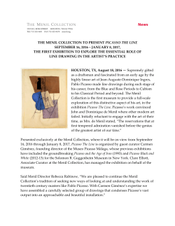 Aug 18, 2016 Picasso The Line opens September 16