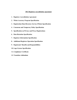 2013 Registrar Accreditation Agreement
