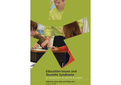 Education Issues and Tourette Syndrome. 10p.indd