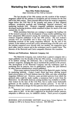 Marketing the Women`s Journals, 1873-1900
