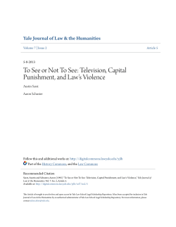 To See or Not To See: Television, Capital Punishment, and Law`s