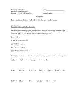 Chemistry and Biochemistry Chemistry 59