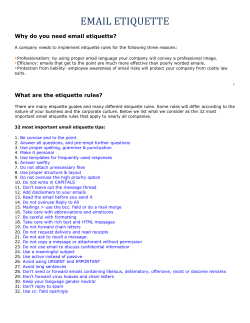 EMAIL ETIQUETTE