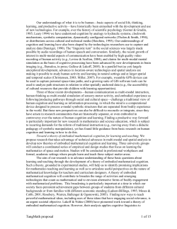 Tangible Math project description