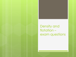 Density and flotation – exam questions