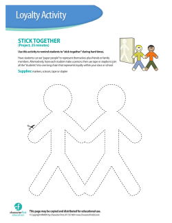 stick together - Character First Education