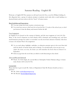 Summer Reading - English III