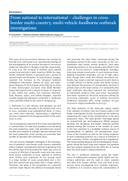 From national to international &ndash; challenges in cross