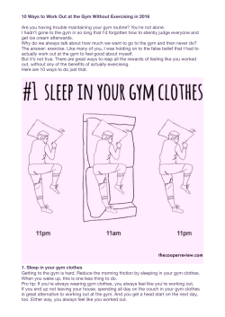 10 Ways to Work Out at the Gym Without