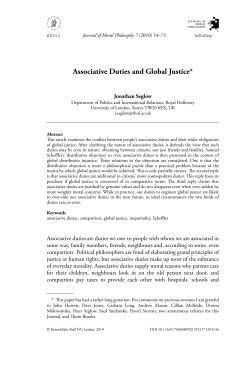 Associative Duties and Global Justice