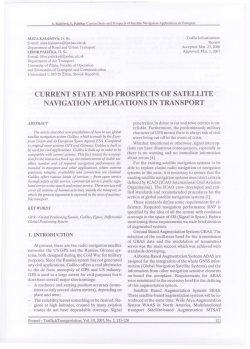 current state and prospects of satellite navigation applications in