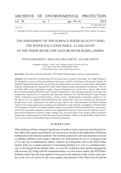 ARCHIVES OF ENVIRONMENTAL PROTECTION