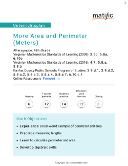 More Area and Perimeter (Meters)