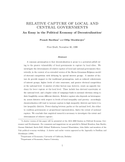 relative capture of local and central governments