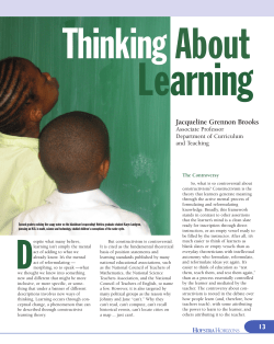 Thinking About Learning