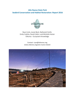 A&ntilde;o Nuevo State Park Seabird Conservation and Habitat