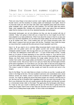 Ideas for those hot summer nights