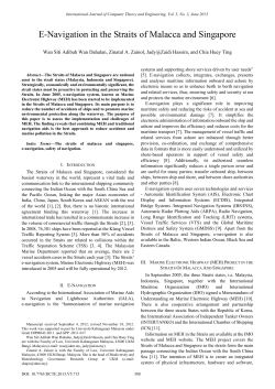 E-Navigation in the Straits of Malacca and Singapore