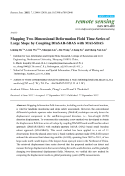 Mapping Two-Dimensional Deformation Field Time-Series of