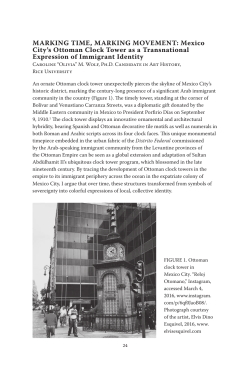 Marking Time, Marking Movement: Mexico City`s Ottoman Clock