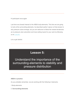 Lesson 5: Understand the importance of the surrounding