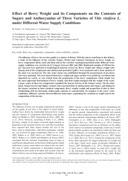 Effect of Berry Weight and its Components on the Contents of