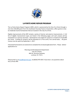 la porte home repair program