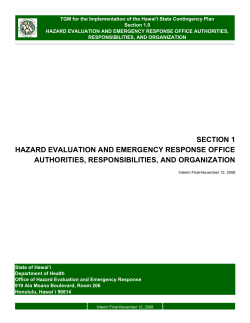 Section 1 - Hawaii State Department of Health