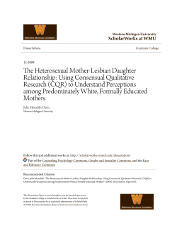The Heterosexual Mother-Lesbian Daughter Relationship: Using