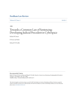 Towards a Common Law of Sentencing
