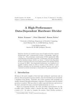 A High-Performance Data-Dependent Hardware Divider