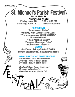 5:00 &ndash; 9:30 PM Saturday, June 11&hellip;&hellip;.12 noon &ndash; 9:30 PM