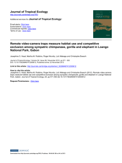 Journal of Tropical Ecology Remote videocamera traps measure