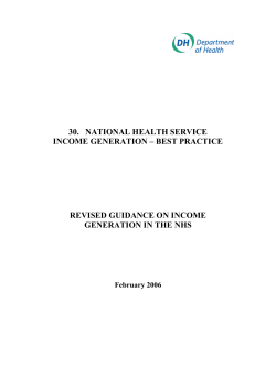 Income generation in NHS - UK Government Web Archive