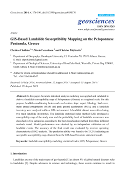 GIS-Based Landslide Susceptibility Mapping on the Peloponnese
