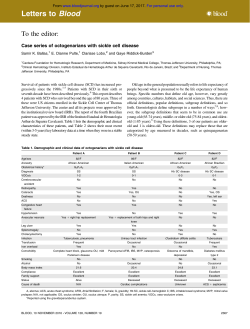 Case series of octogenarians with sickle cell disease