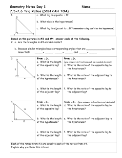 Geometry Notes Day 1 Name____________ 7.5