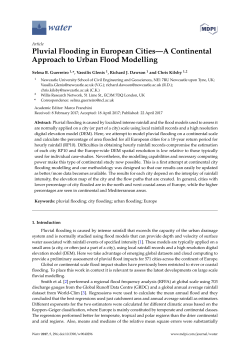 Pluvial Flooding in European Cities&mdash;A Continental Approach to