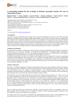 A prototyping method for the re-design of intensive perennial