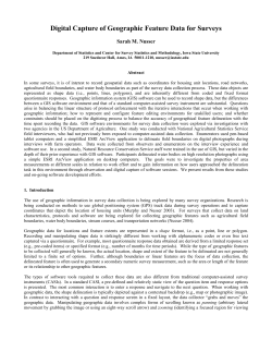 Digital capture of geographic feature data for surveys