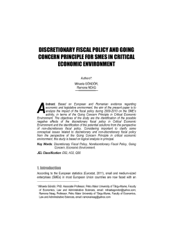 discretionary fiscal policy and going concern principle for smes in